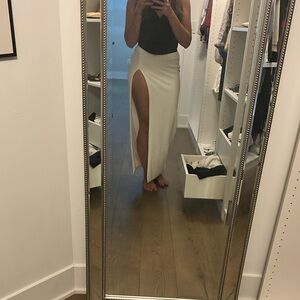 Meshki white skirt with slit